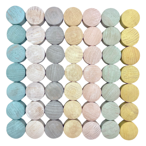 Mini Pastelkleurige Hol 3cm / 49 stuks