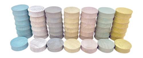 Mini Pastelkleurige Hol 4cm / 49 stuks