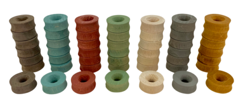 Mini Aardetinten Ring 2.5cm / 49 stuks
