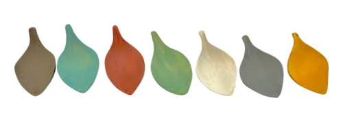 Mini Aardetinten Blad Schaaltjes / 7 stuks