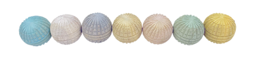 Mini Pastelkleurige Eikelballen / 7 stuks