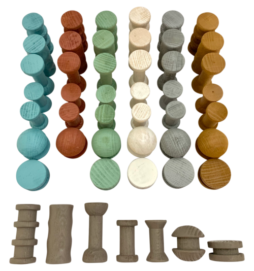 Mini Aardetinten Spoelen / 49 stuks
