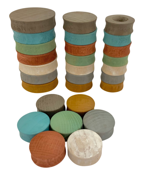 Mini Aardetinten Rondjes / 28 stuks