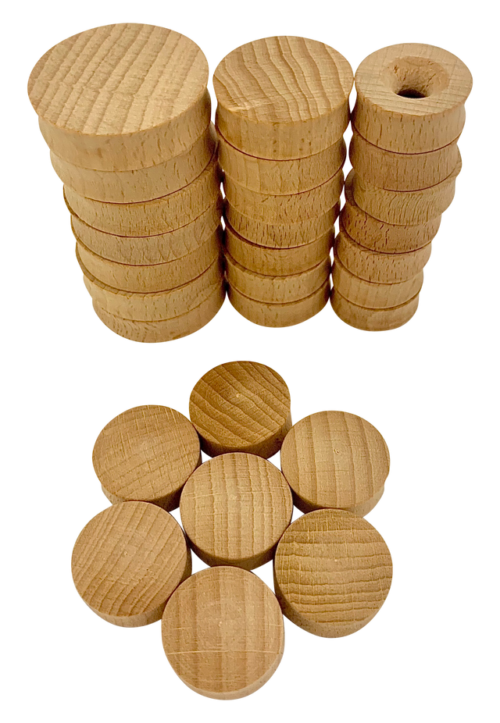 Mini Naturel Rondjes / 28 stuks