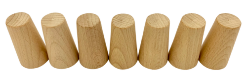 Mini Naturel Kegels / 7 stuks