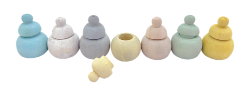 Mini Pastelkleurige Potje / 7 stuks