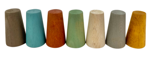 Mini Aardetinten Kegels / 7 stuks