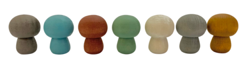 Mini Aardetinten Paddenstoel / 7 stuks