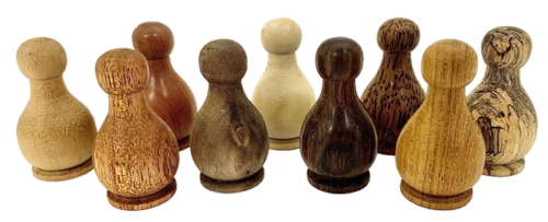 Mini houten Mensen van de World / 9 stuks