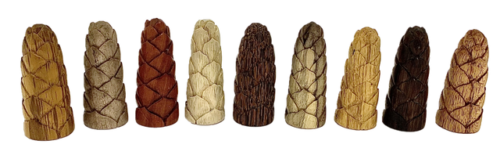 Mini houten Bloemknoppen / 9 stuks